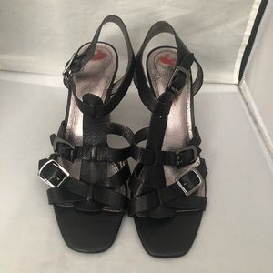 Star Ling leather gladiator style heel sandal 9